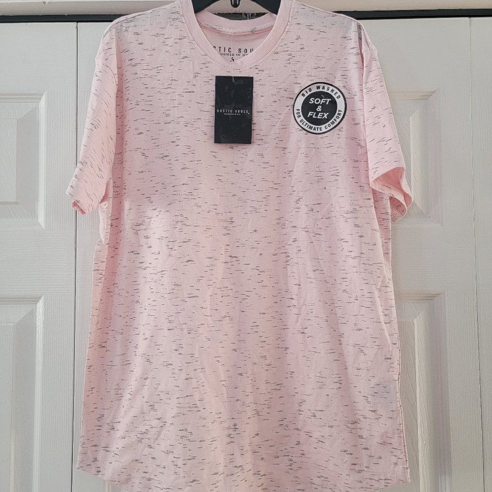 Rustic Souls men's Pink Short Sleeve Pullover T-Shirt Size Small